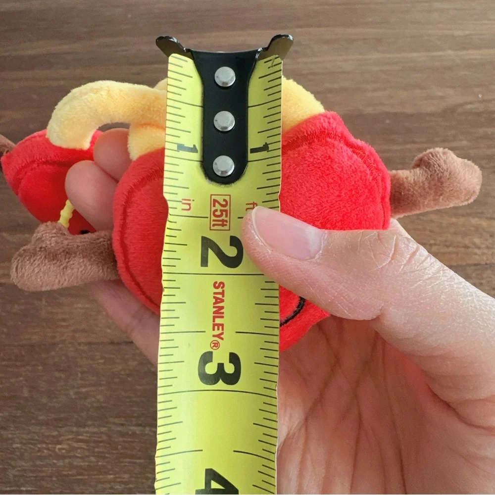 Red Heart Lock Plush Keychain Bag Charm Kawaii Cute Soft Stuffed Pendant Gift Ne